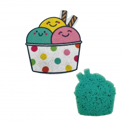 Ice cream printed bath sponge