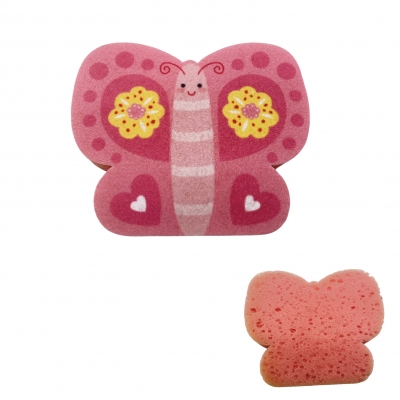 Butterly Printed bath sponge