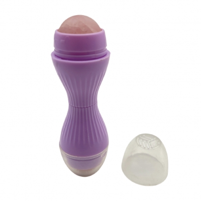 Double side Volcanic & rose quartz facial roller