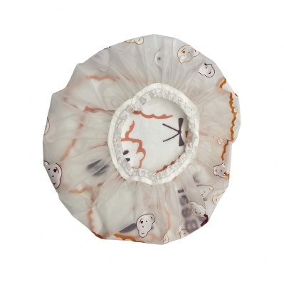 Single layer printed Waterproof  shower cap