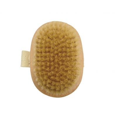 Hand grabbing oval bath brush