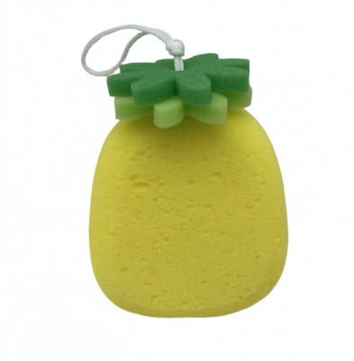 Bath sponge pineapple shaped